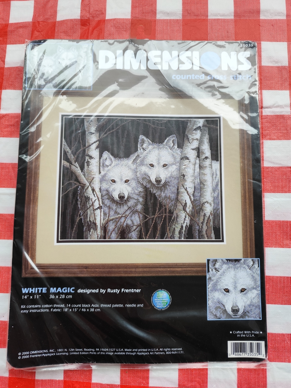 3/$30💜Dimensions 35035 White Magic Wolves Counted Cross Stitch NIP